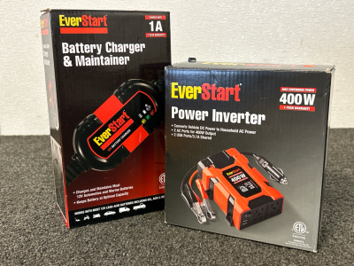 Ever start Battery Charger/ Maintainer and Power Inverter