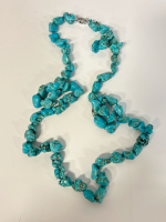 36" Blue Turquoise Stone Necklace