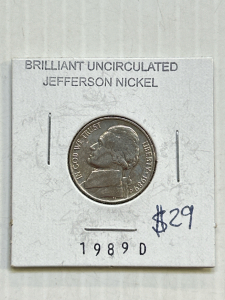 1989-D Brilliant Uncirculated Jefferson Nickel