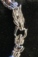 Dragon Scale Link Silver Tone Bracelet - 3