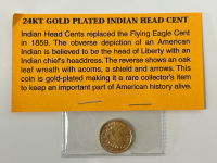 Gold Plated Indian Head Cent and Civil War Indian Head Cent - 2