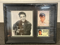 Framed Elvis Presley Memoribilia