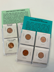 2009 Lincoln Cent Series and U.S. Treasury Commemorative Medallions