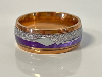 Size 8 Beautiful Rose Gold and Purple Ring - 3