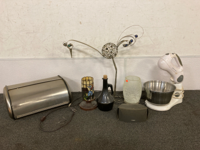 VINTAGE Breadbox, Mixer, Lamps, and More!