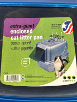 (2) Enclosed Cat Litter Pans - 4
