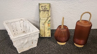 Palm Trees .. Mini Chair .. Candle Lamps.. Wicker Box - 3