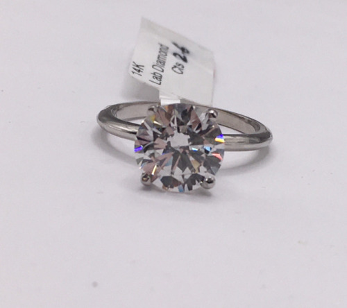 14k Lab Diamond Ring (size 6)