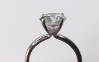 14k Lab Diamond Ring (size 6) - 2