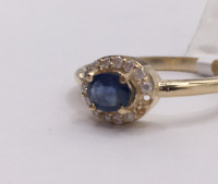 10k Natural Sapphire Gold Ring (Size 7) - 2