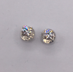 14k Lab Diamond Earrings