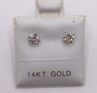 14k Lab Diamond Earrings - 2