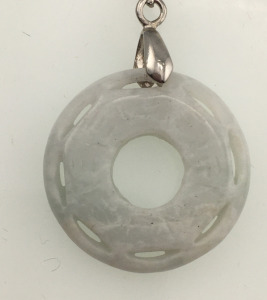 Round Jade Pendant Necklace