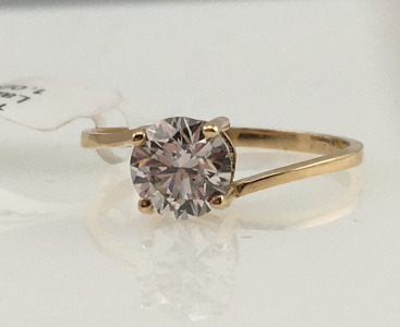 10K Gold Lab Diamond Ring (size 6.75)
