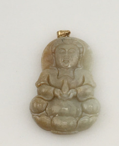 Jadeite Jade Guanyin Buddha Pendent