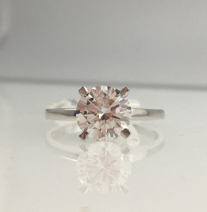 14k Gold Lab Diamond Ring (size 6)