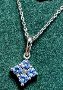 $200 Silver Tanzanite 0.2Ct 18" Necklace