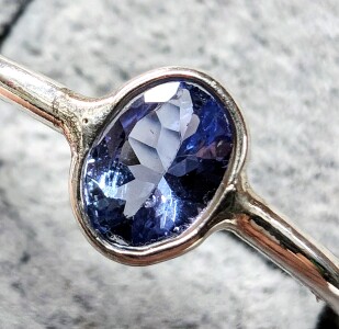 $120 Silver Tanzanite 0.4Ct Ring
