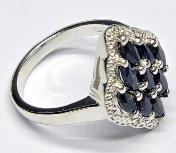 $200 Silver Sapphire 1.2Ct Ring
