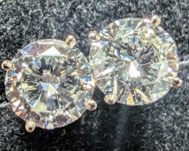 $4500 14K Lab Diamond 2.2Ct Earrings