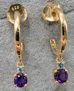 $120 Silver Amethyst Earrings