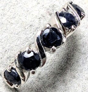 $240 Silver Genuine Sapphire Ring