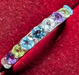 $140 Silver Genuine Gemstone Ring
