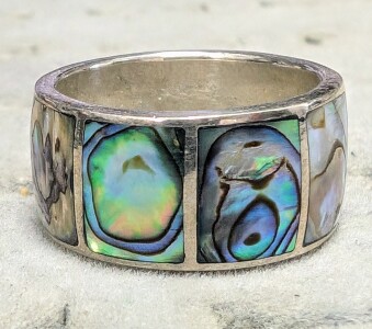 $240 Silver 8.57G Genuine Gemstone Ring