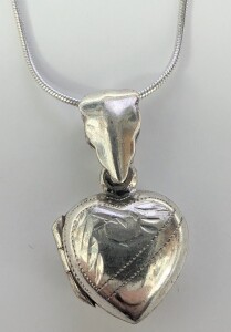 $60 Silver Heart 18 ' Necklace