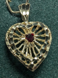 $480 10K 1.17G Heart Cz Pendant