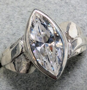 $80 Silver Cz Ring