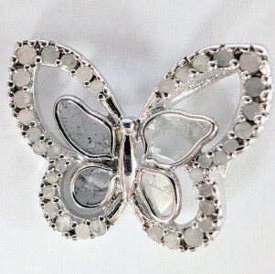 $240 Silver Natural Diamond 0.3Ct Pendant