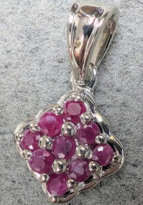 $160 Silver Ruby 1Ct Pendant