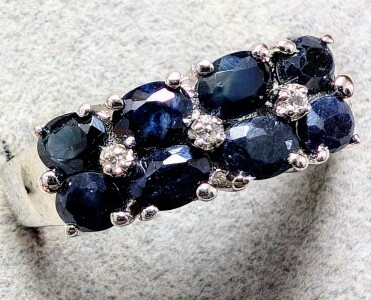 $240 Silver Sapphire 2.2Ct Ring