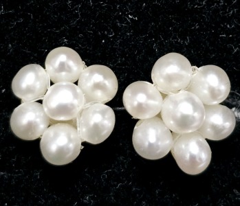 Silver Fresh Water Pearl Earrings