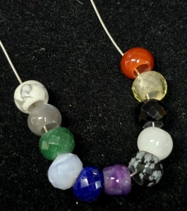 $200 Silver Genuine Gemstone 16" Necklace