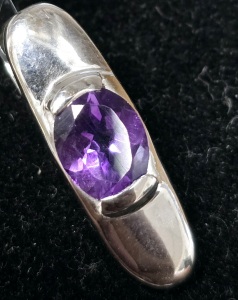 $100 Silver Amethyst 0.7Ct Pendant