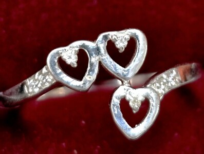 $60 Silver Cz 0.15Ct 1.85G Ring