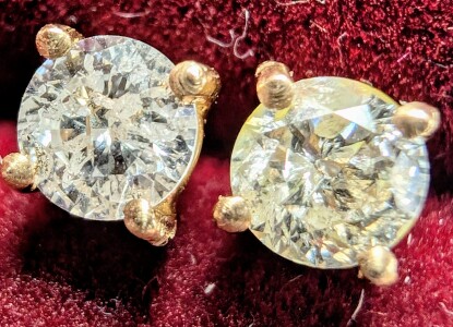 $1450 14K Natural Diamond 0.45Ct Earrings