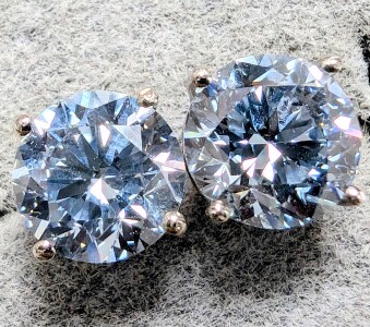 $3000 14K Lab Diamond 2.02Ct Earrings