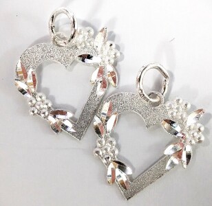 Silver 2 Heart Set