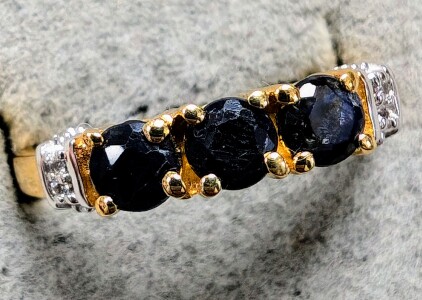 $160 Silver Sapphire Ring