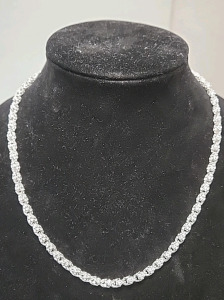 20" 925 Silver Chain Rope Necklace