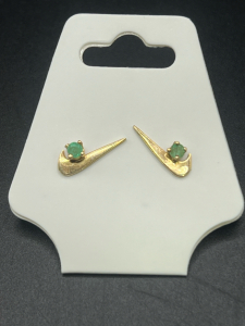 14K Gold And Emerald Nike Symbol