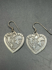 Sterling Silver World Peace Earrings
