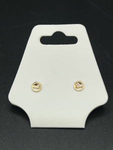 (1) 14K Gold-Nike Symbol Earrings