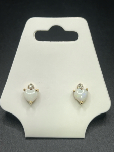 14K Gold And Opal Earrings