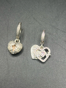 (2) Sterling Silver Pandora Charms