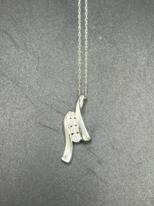 10KT And CZ Silver Necklace