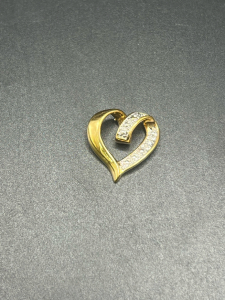 Sterling Gold Plated Heart Shaped Pendant For Necklace